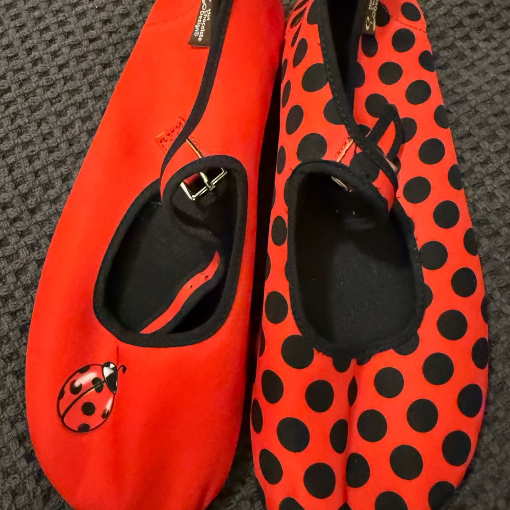 Hot chocolate designs: ladybug Ballet Flats